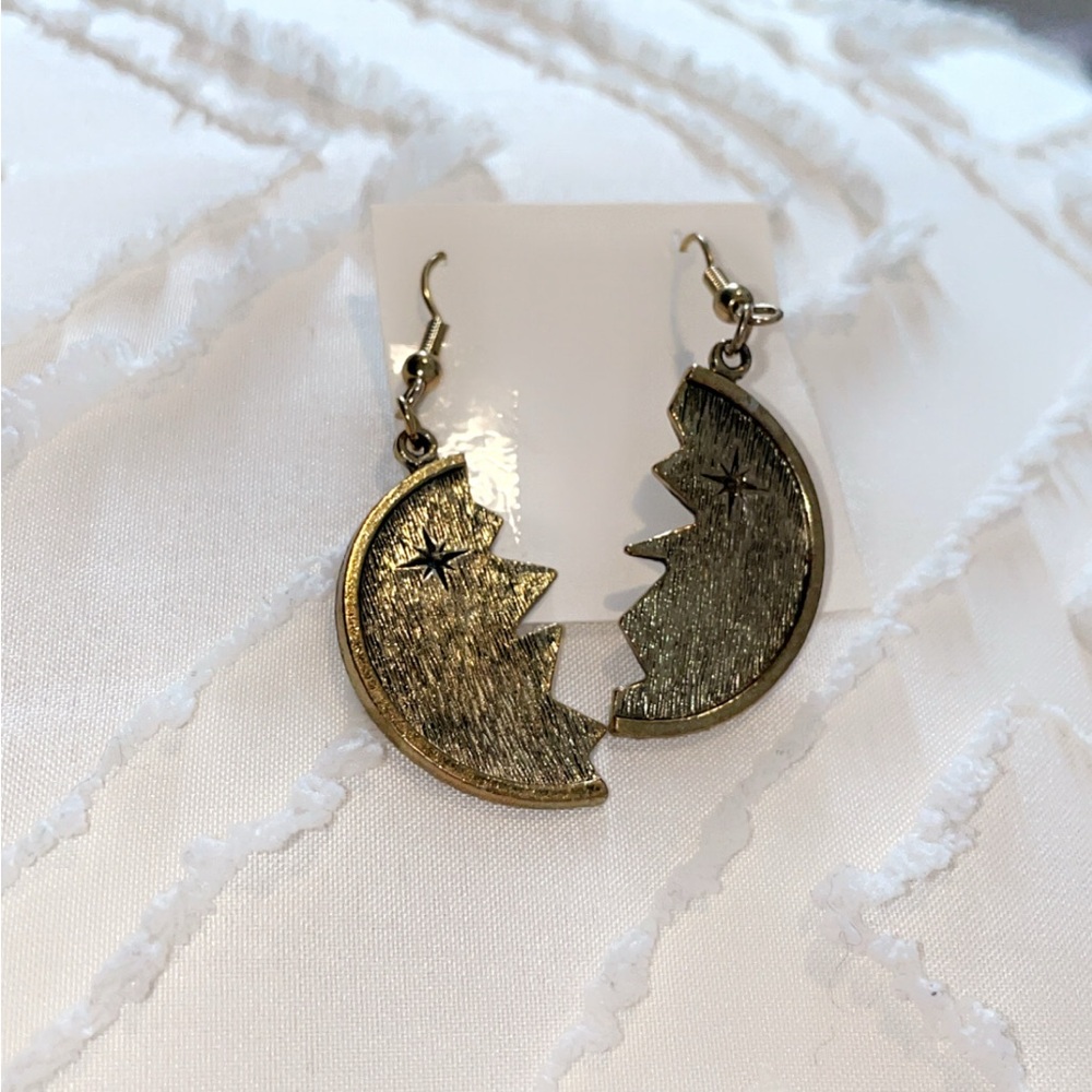 Gold Crescent Moon Earrings